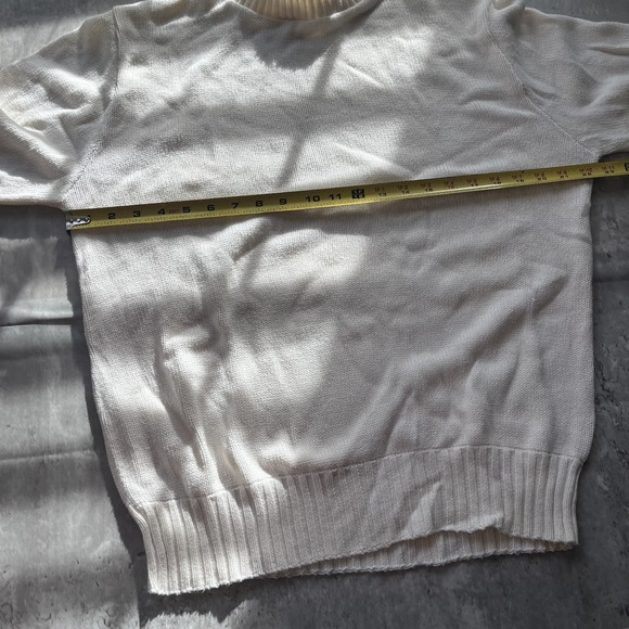 Vintage Flying Scotsman Cream Wool Knit Duck Embroidered Crewneck Sweater Large - Picture 3 of 8